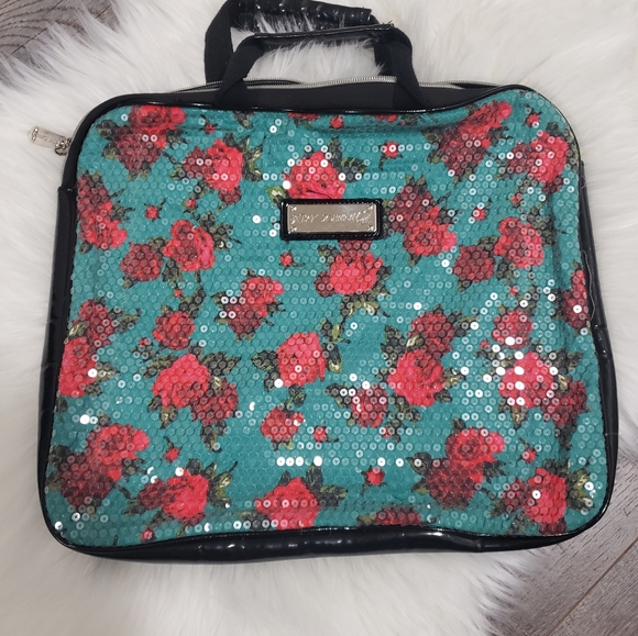 Betsey Johnson Handbags - EUC Betsey Johnson sequined Laptop/tablet case